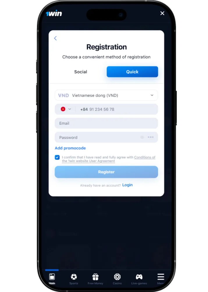 Đăng ký trên 1win Đăng ký trên 1win