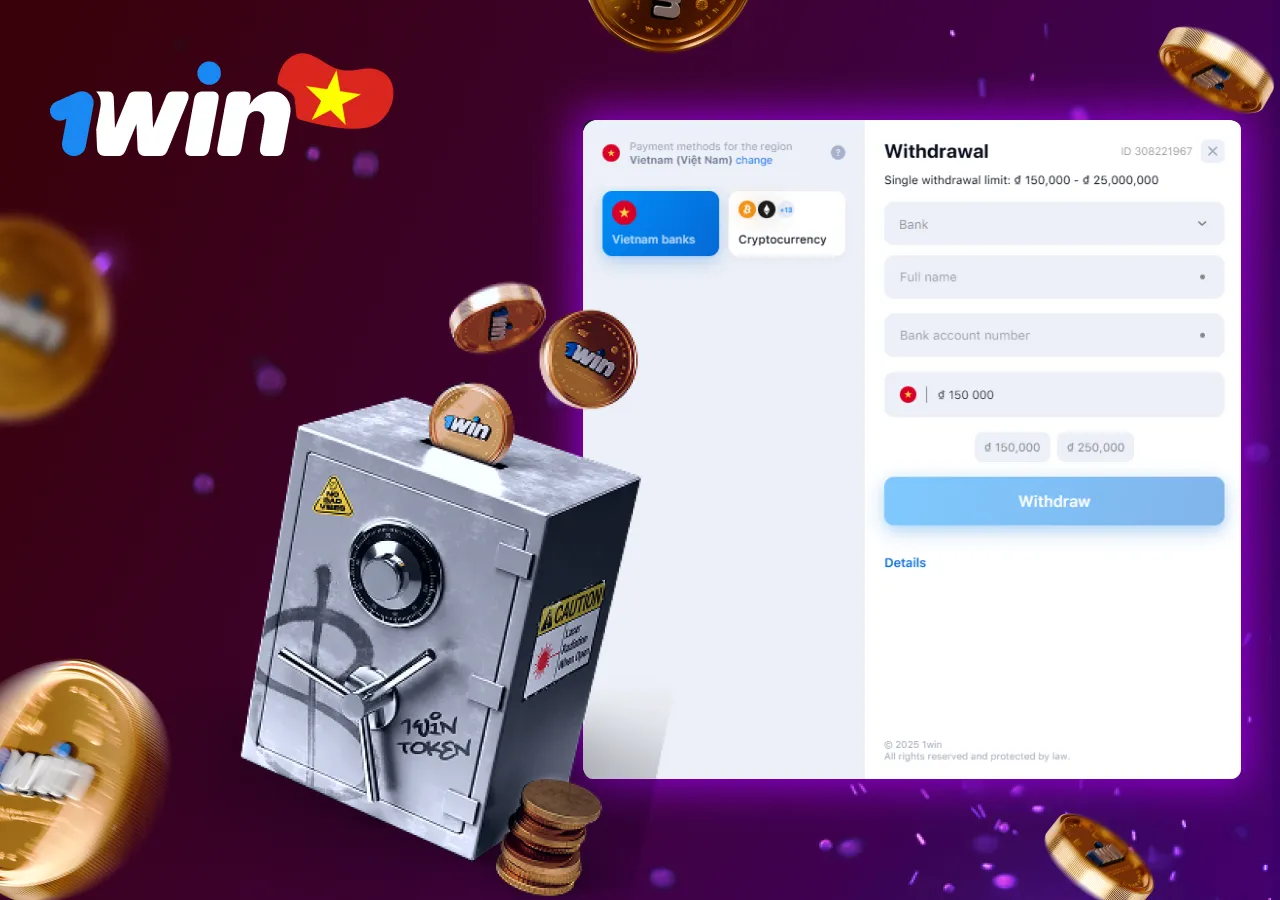 Quy trình rút tiền 1win